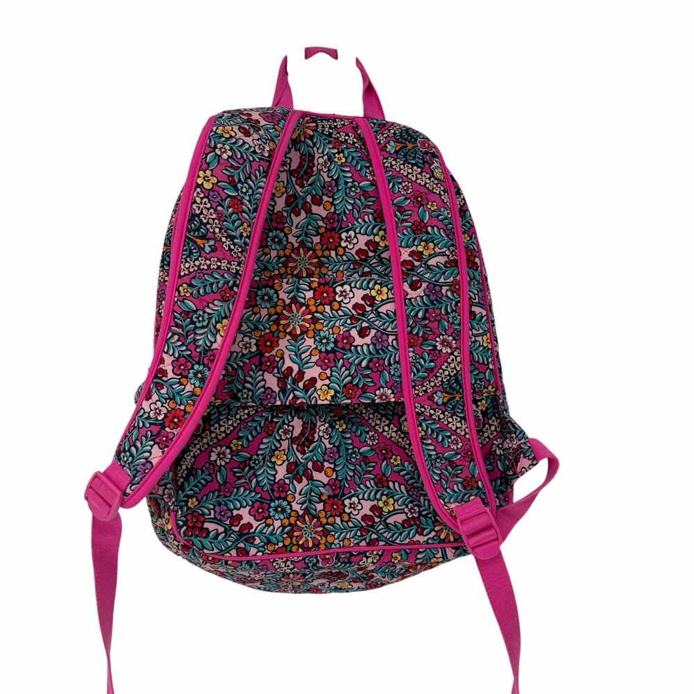 Vera Bradley Pink Floral Pink Travel Backpack Carry On Luggage Bag Large - Picture 5 of 10